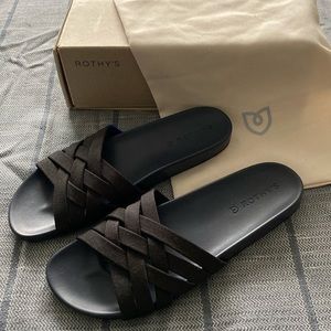 Rothy's Slip On Sandals in Blue/Black Night Sky 10 NIB NWT